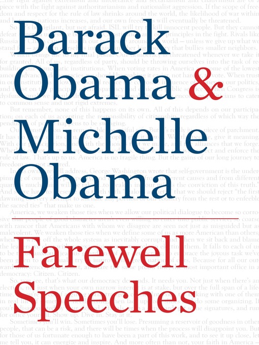 Title details for Farewell Speeches by Barack Obama - Wait list